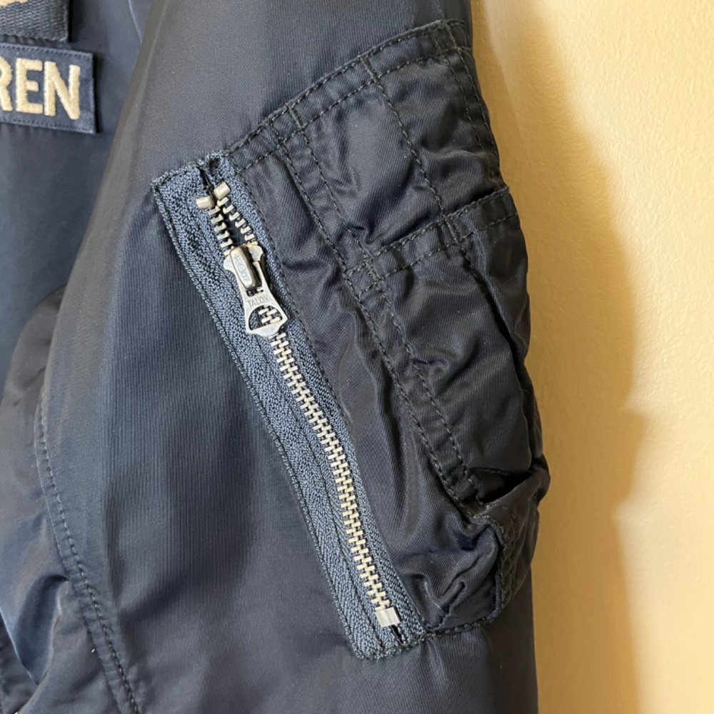 Polo Ralph Lauren Coastal Military Twill Bomber Jacket - Men's Size L - Blue - Picture 5 of 10